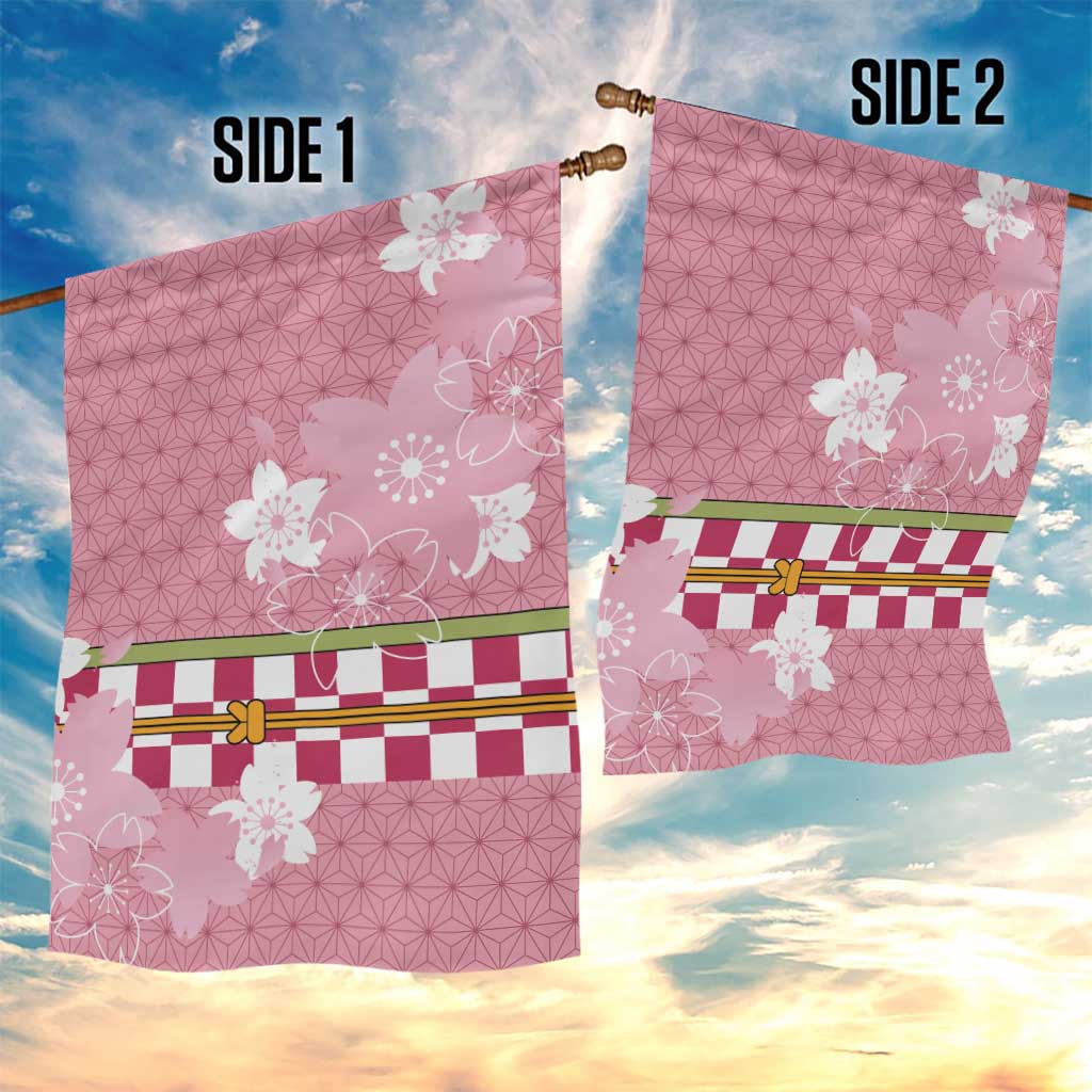 Japanese Asanoha Pattern Garden Flag Charm Against Evil Spirits - Wonder Print Shop