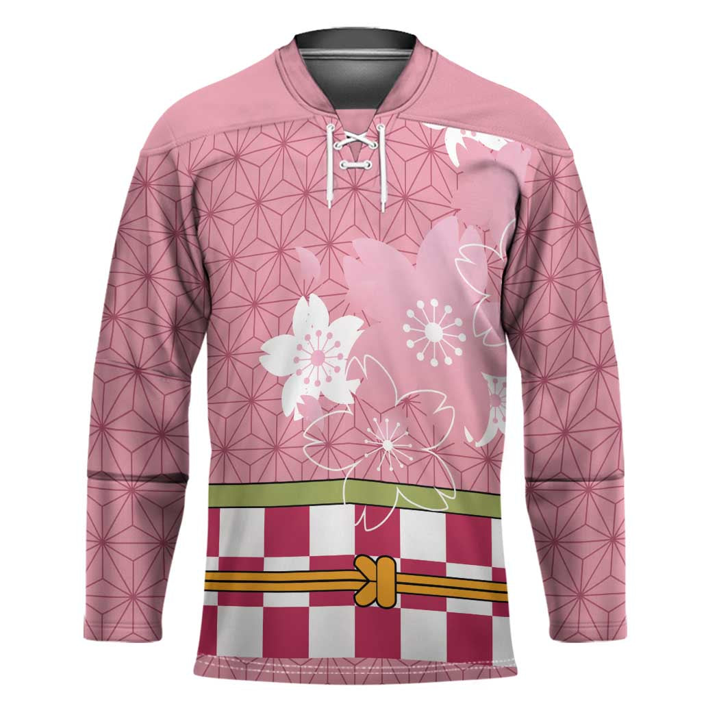 Japanese Asanoha Pattern Hockey Jersey Charm Against Evil Spirits - Wonder Print Shop