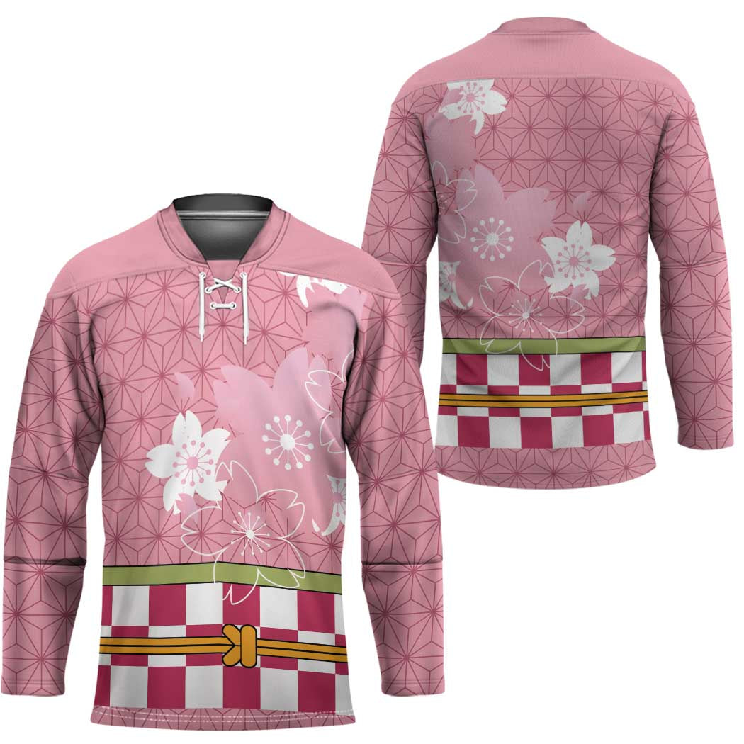 Japanese Asanoha Pattern Hockey Jersey Charm Against Evil Spirits - Wonder Print Shop