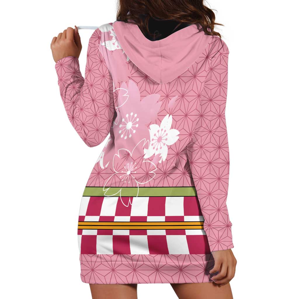 Japanese Asanoha Pattern Hoodie Dress Charm Against Evil Spirits - Wonder Print Shop