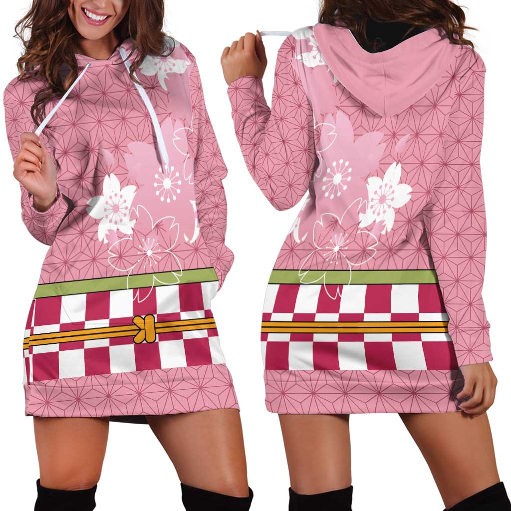 Japanese Asanoha Pattern Hoodie Dress Charm Against Evil Spirits - Wonder Print Shop
