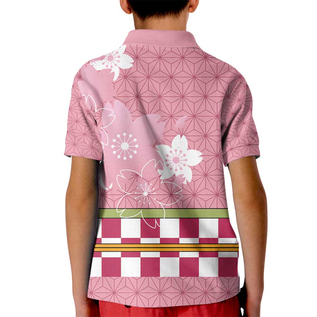 Japanese Asanoha Pattern Kid Polo Shirt Charm Against Evil Spirits - Wonder Print Shop