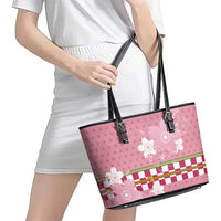 Japanese Asanoha Pattern Leather Tote Bag Charm Against Evil Spirits - Wonder Print Shop