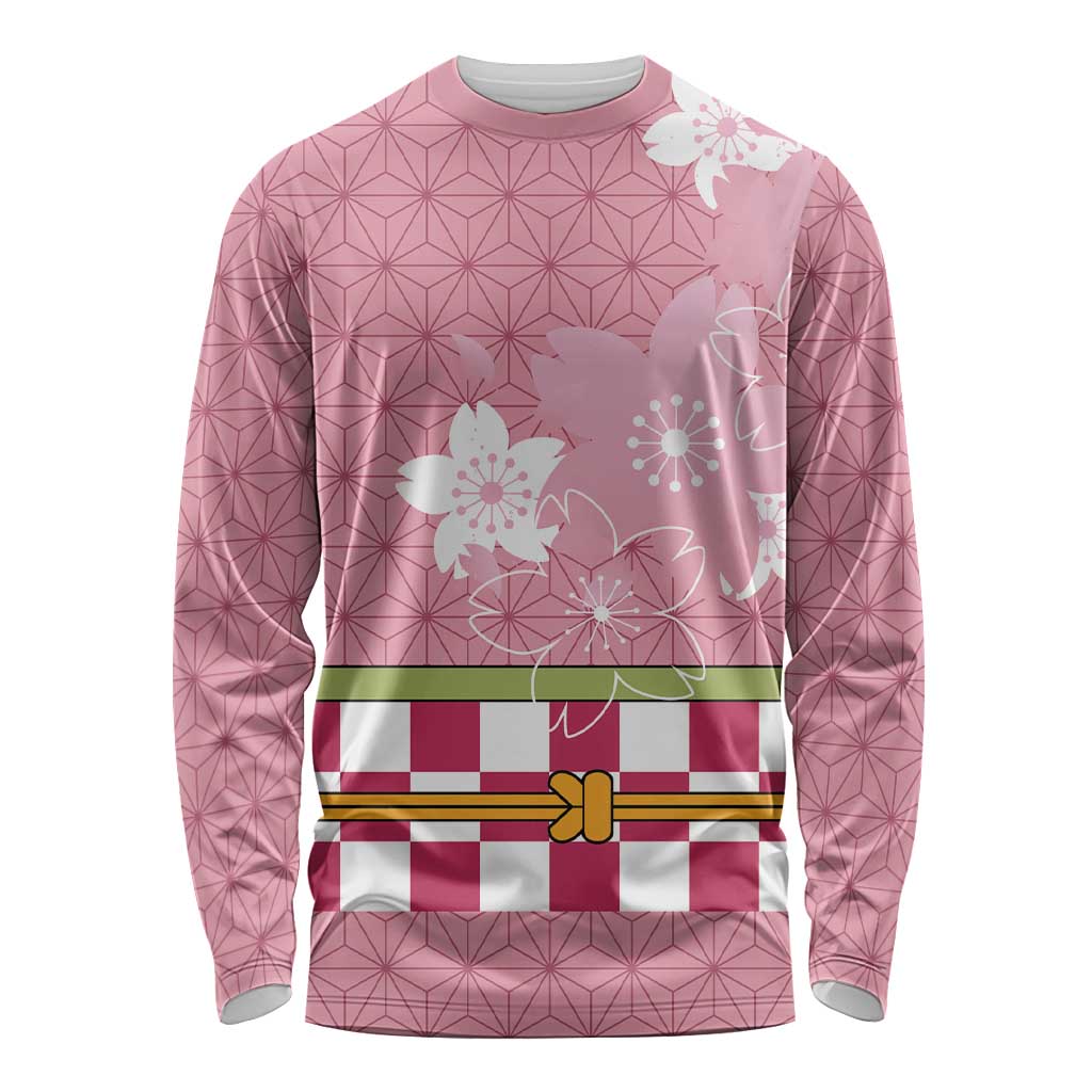 Japanese Asanoha Pattern Long Sleeve Shirt Charm Against Evil Spirits - Wonder Print Shop