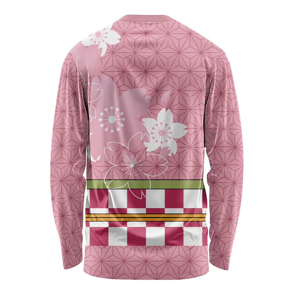 Japanese Asanoha Pattern Long Sleeve Shirt Charm Against Evil Spirits - Wonder Print Shop