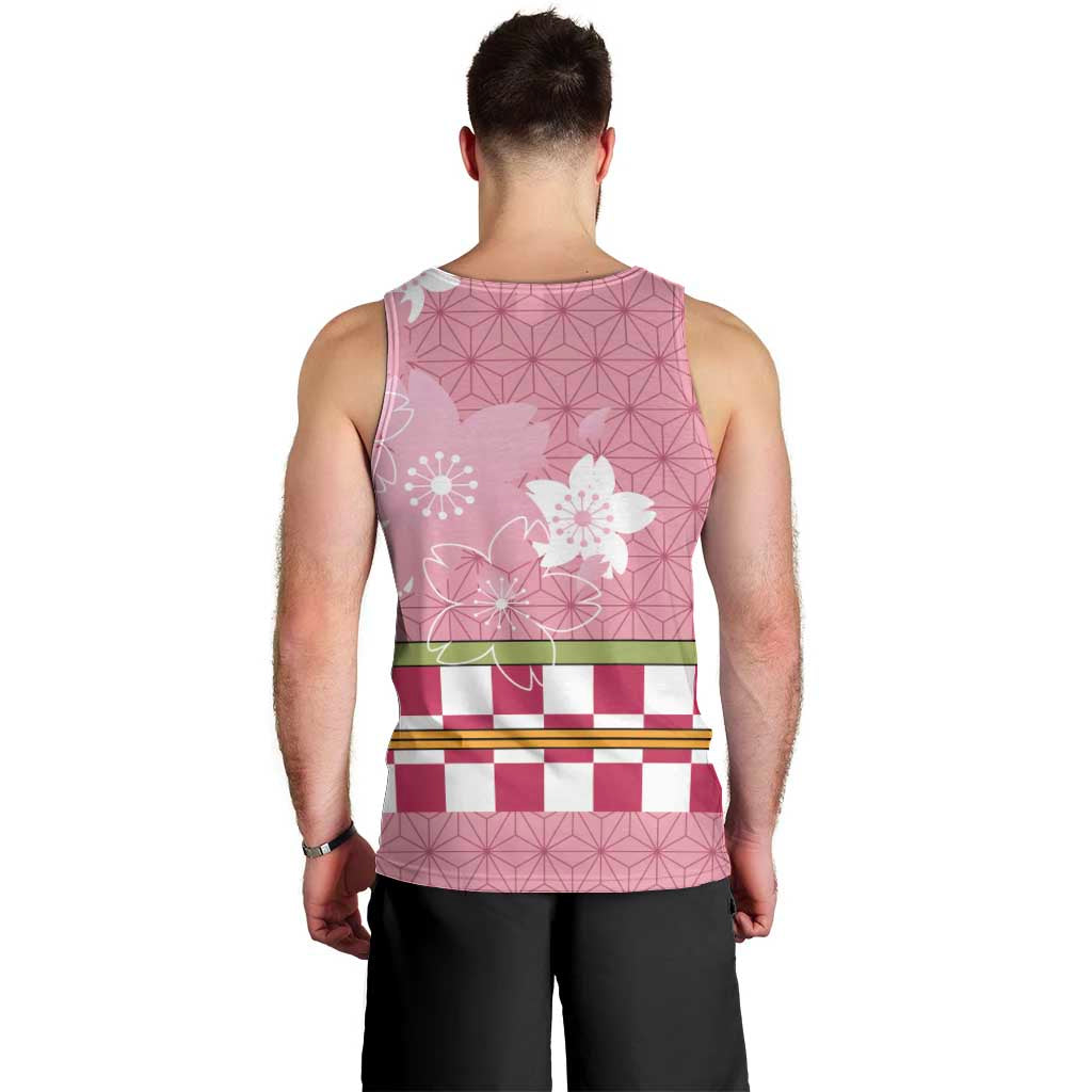 Japanese Asanoha Pattern Men Tank Top Charm Against Evil Spirits - Wonder Print Shop