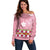 Japanese Asanoha Pattern Off Shoulder Sweater Charm Against Evil Spirits - Wonder Print Shop