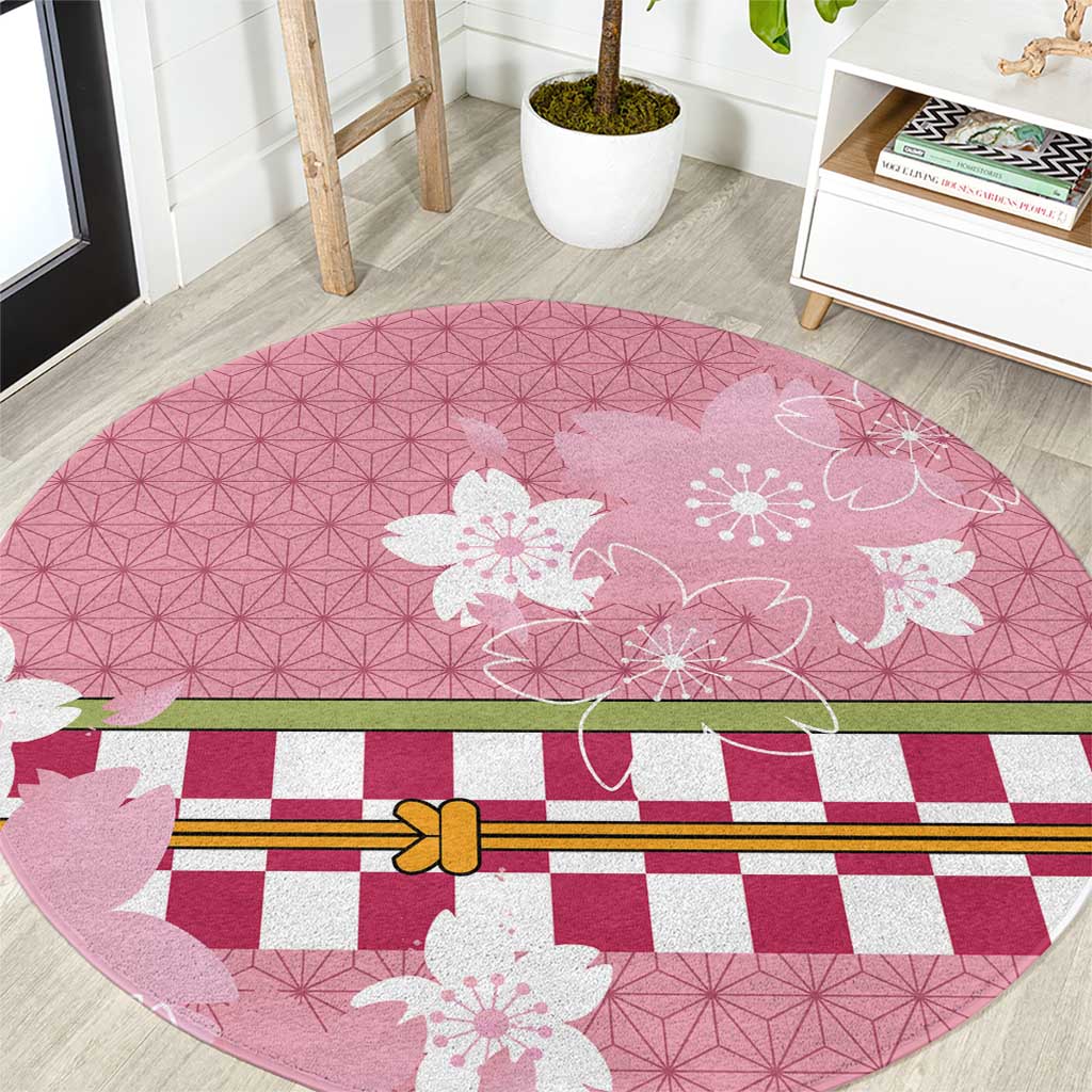 Japanese Asanoha Pattern Round Carpet Charm Against Evil Spirits - Wonder Print Shop