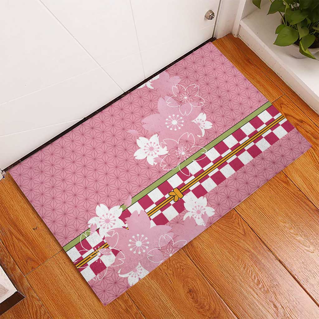 Japanese Asanoha Pattern Rubber Doormat Charm Against Evil Spirits - Wonder Print Shop