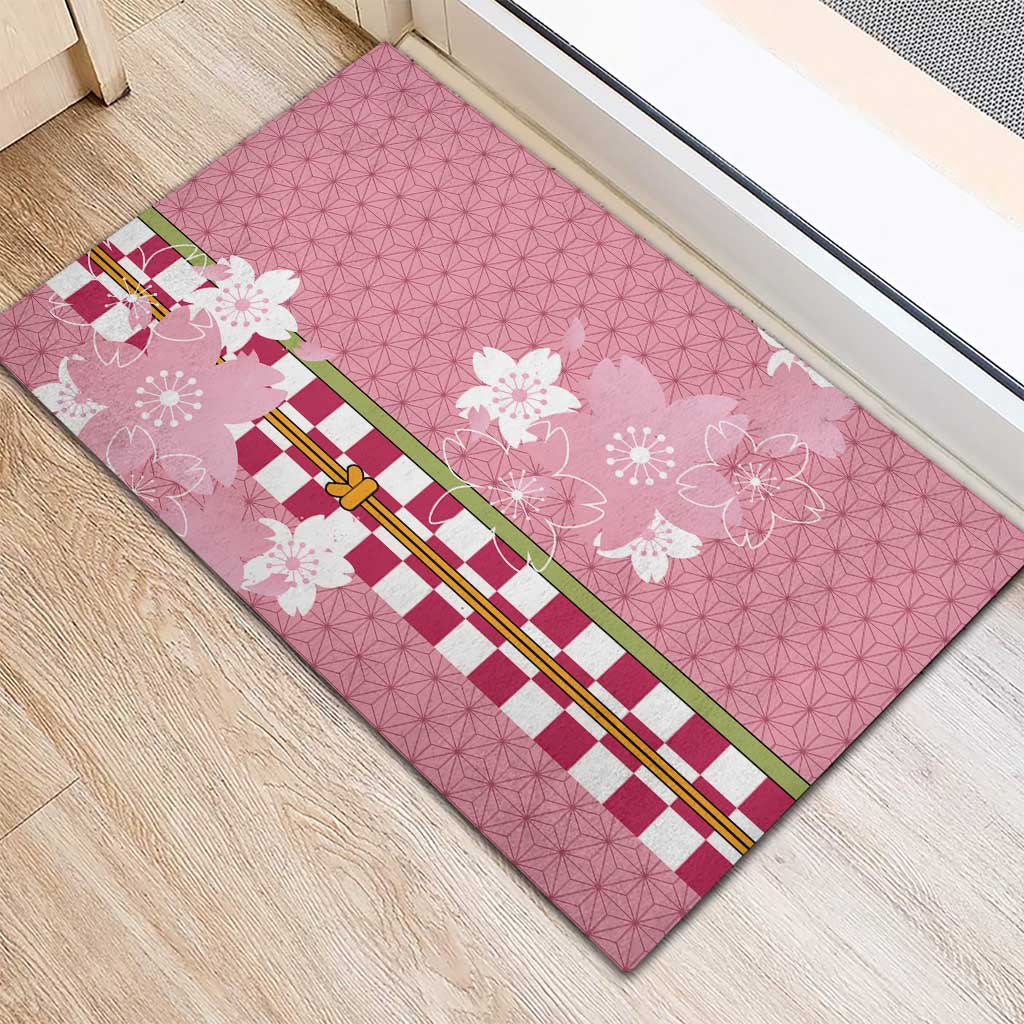 Japanese Asanoha Pattern Rubber Doormat Charm Against Evil Spirits - Wonder Print Shop