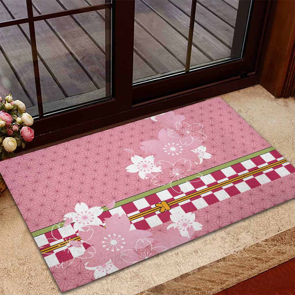 Japanese Asanoha Pattern Rubber Doormat Charm Against Evil Spirits - Wonder Print Shop