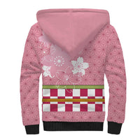 Japanese Asanoha Pattern Sherpa Hoodie Charm Against Evil Spirits - Wonder Print Shop