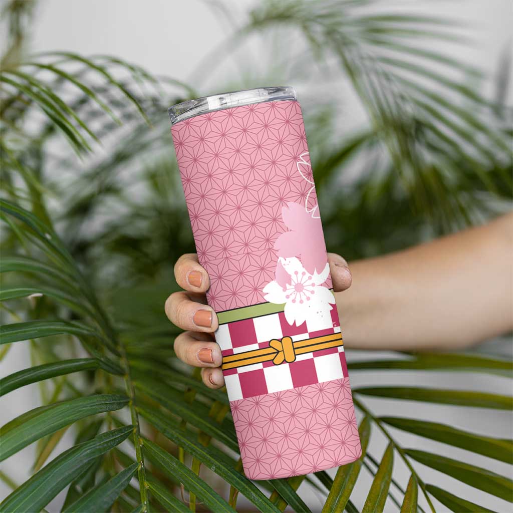 Japanese Asanoha Pattern Skinny Tumbler Charm Against Evil Spirits - Wonder Print Shop