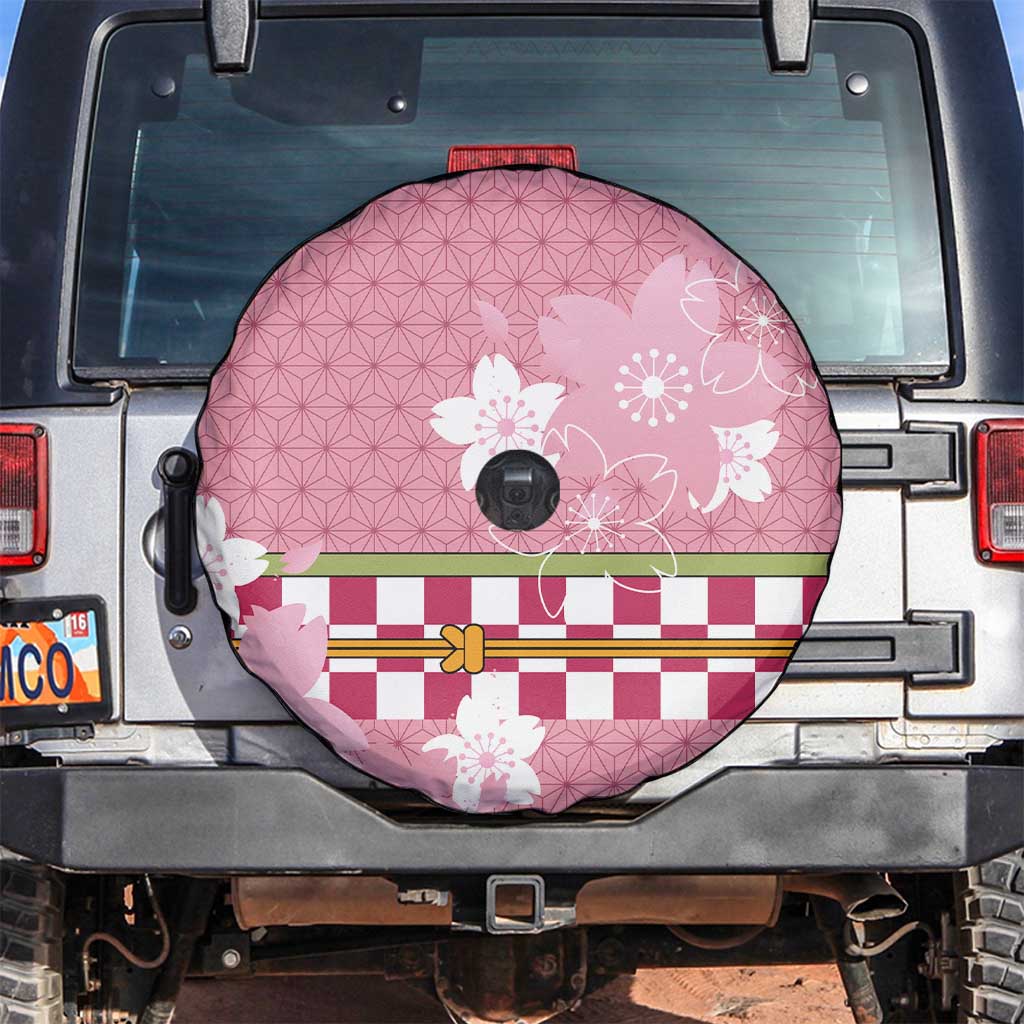 Japanese Asanoha Pattern Spare Tire Cover Charm Against Evil Spirits - Wonder Print Shop