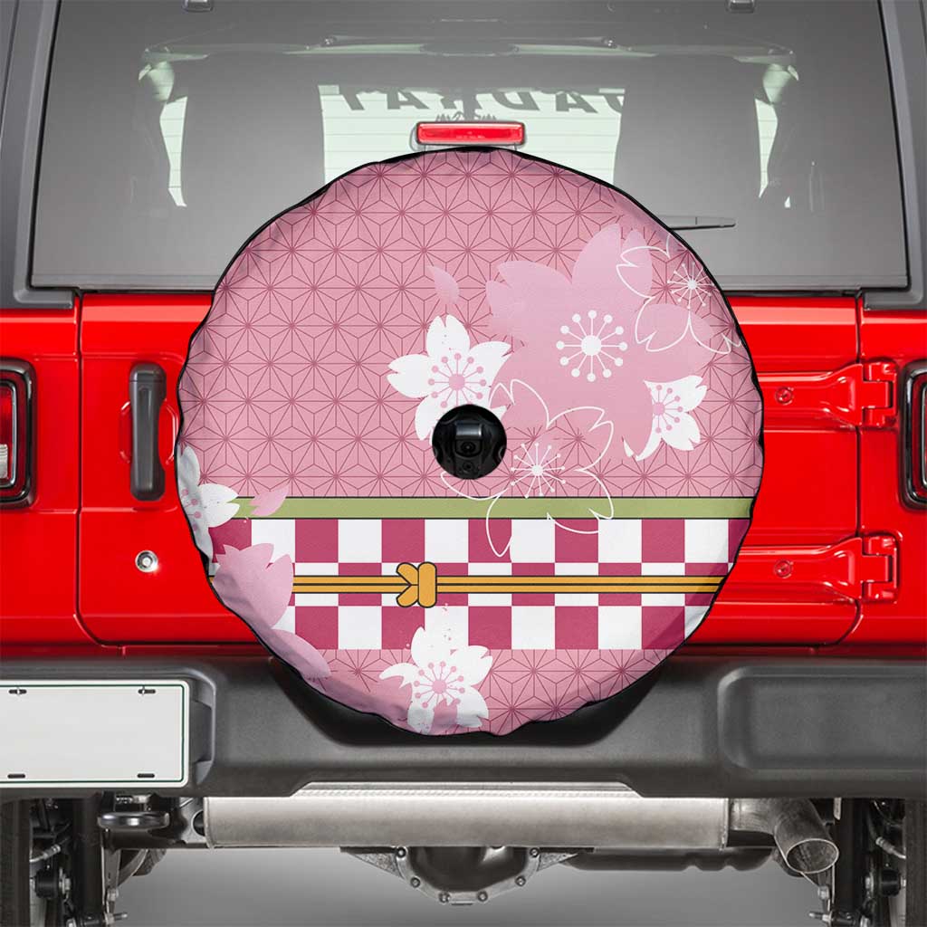 Japanese Asanoha Pattern Spare Tire Cover Charm Against Evil Spirits - Wonder Print Shop