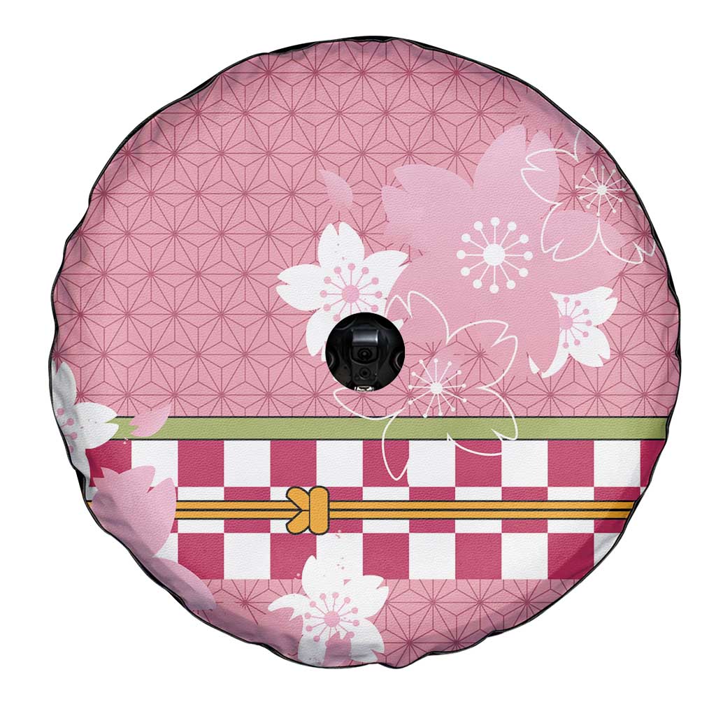Japanese Asanoha Pattern Spare Tire Cover Charm Against Evil Spirits - Wonder Print Shop