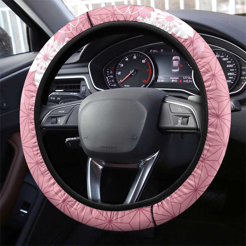 Japanese Asanoha Pattern Steering Wheel Cover Charm Against Evil Spirits - Wonder Print Shop