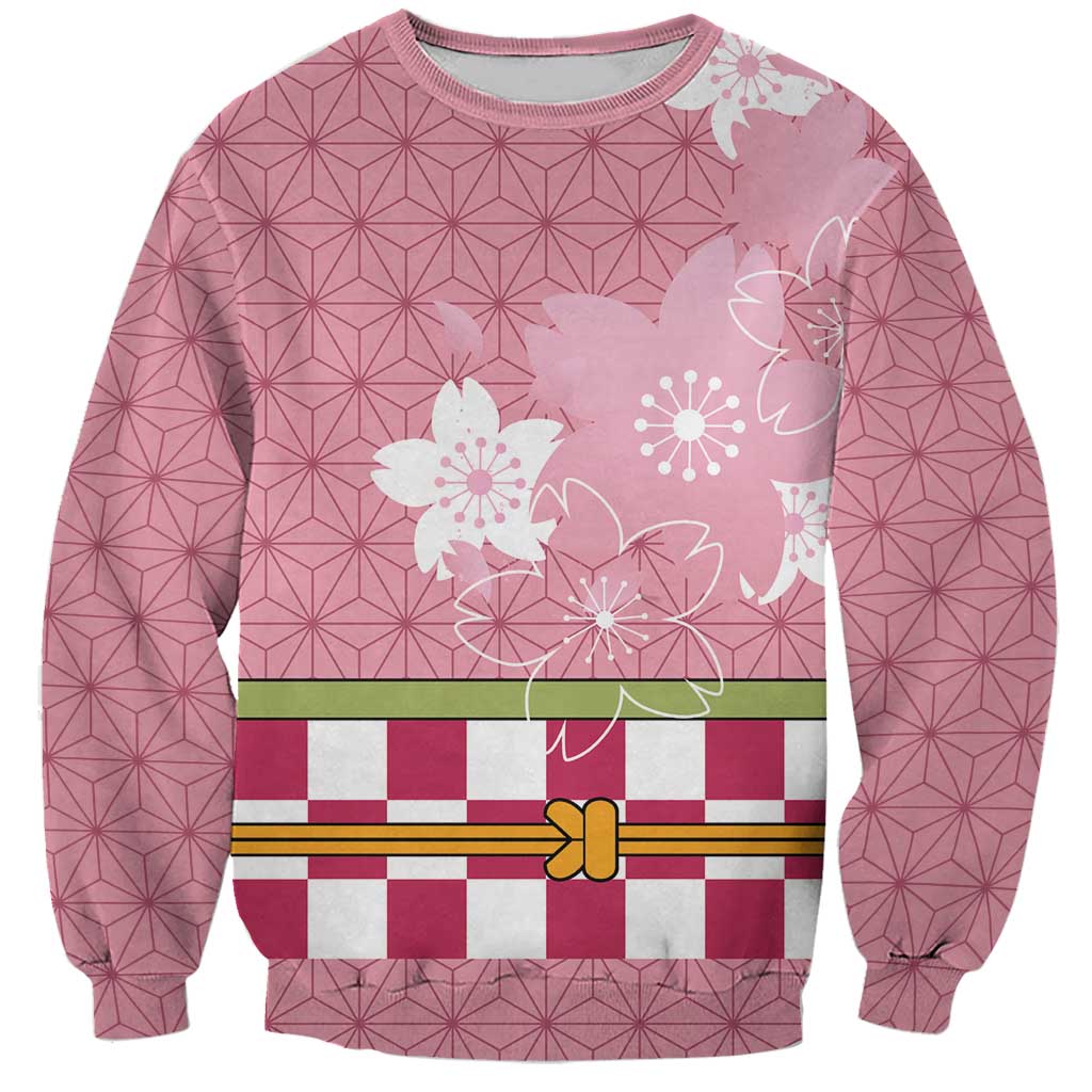 Japanese Asanoha Pattern Sweatshirt Charm Against Evil Spirits - Wonder Print Shop