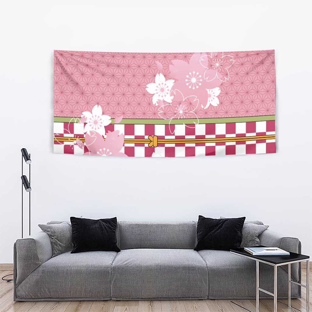Japanese Asanoha Pattern Tapestry Charm Against Evil Spirits - Wonder Print Shop