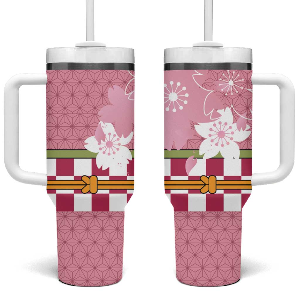 Japanese Asanoha Pattern Tumbler With Handle Charm Against Evil Spirits - Wonder Print Shop