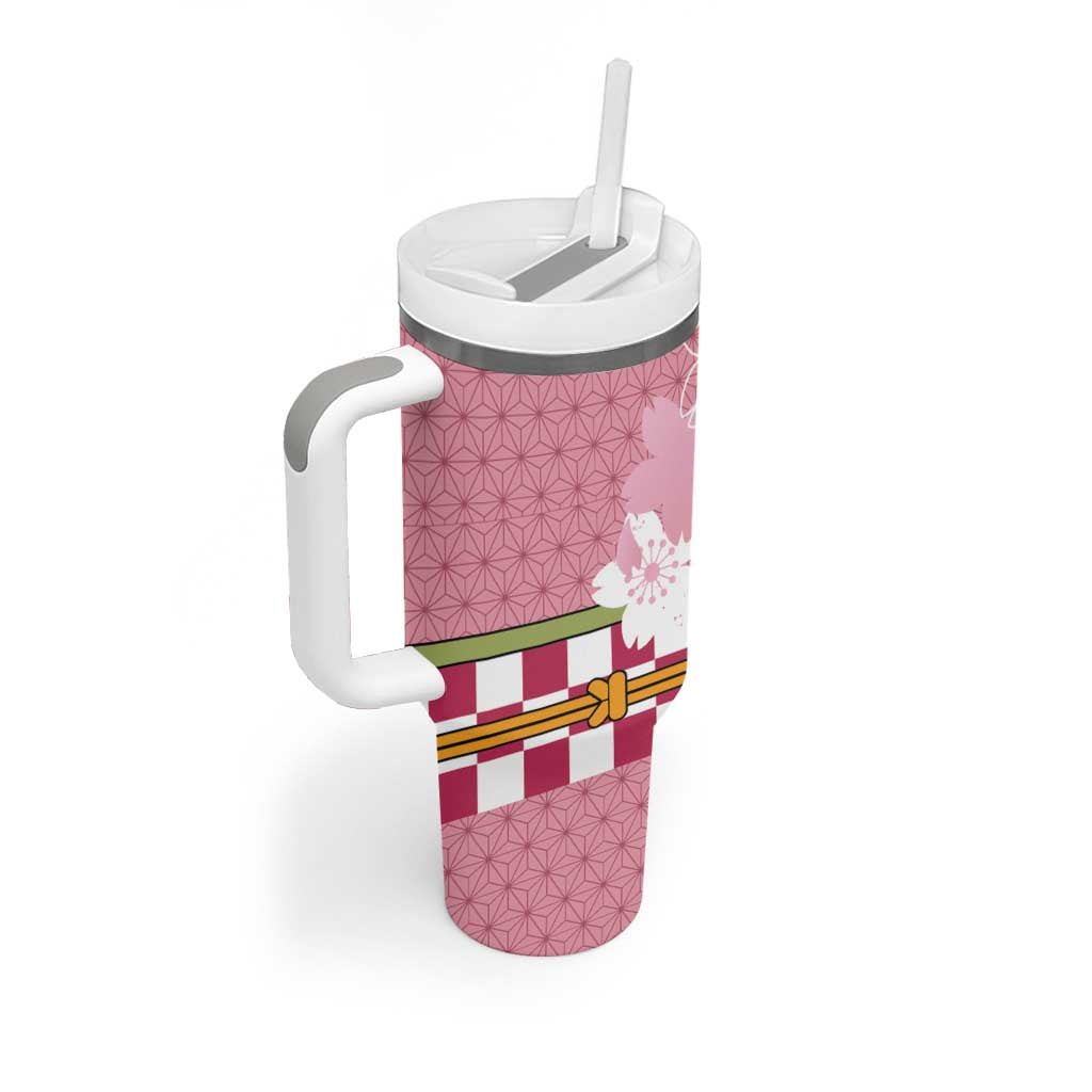 Japanese Asanoha Pattern Tumbler With Handle Charm Against Evil Spirits - Wonder Print Shop