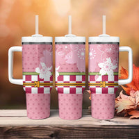 Japanese Asanoha Pattern Tumbler With Handle Charm Against Evil Spirits - Wonder Print Shop