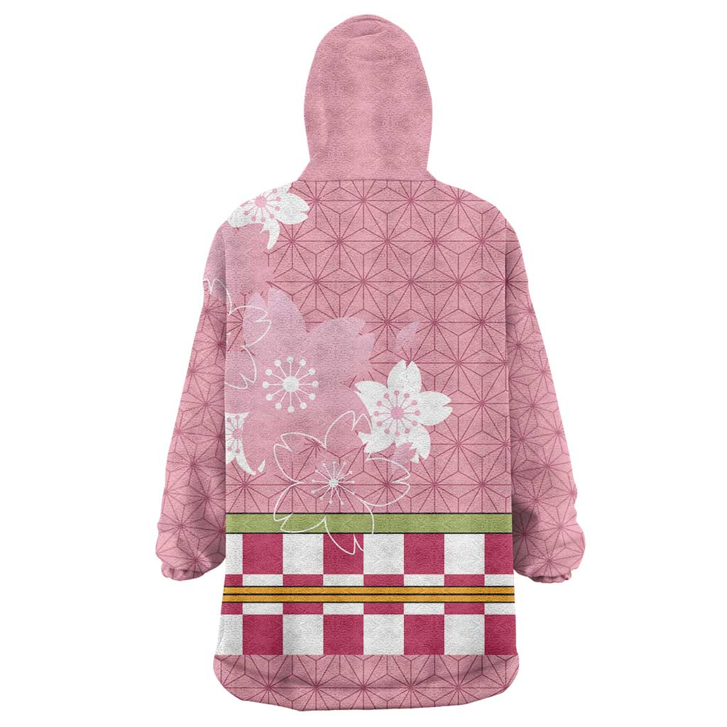 Japanese Asanoha Pattern Wearable Blanket Hoodie Charm Against Evil Spirits - Wonder Print Shop