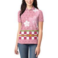 Japanese Asanoha Pattern Women Polo Shirt Charm Against Evil Spirits - Wonder Print Shop