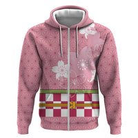 Japanese Asanoha Pattern Zip Hoodie Charm Against Evil Spirits - Wonder Print Shop