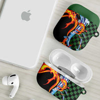 Japanese Asanoha Pattern AirPods Case Sun Flame Slayer Dragon Hinokami Kagura Spirit - Wonder Print Shop