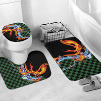 Japanese Asanoha Pattern Bathroom Set Sun Flame Slayer Dragon Hinokami Kagura Spirit - Wonder Print Shop