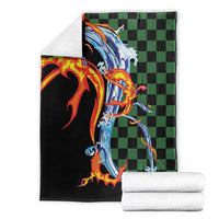 Japanese Asanoha Pattern Blanket Sun Flame Slayer Dragon Hinokami Kagura Spirit - Wonder Print Shop