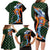 Japanese Asanoha Pattern Family Matching Long Sleeve Bodycon Dress and Hawaiian Shirt Sun Flame Slayer Dragon Hinokami Kagura Spirit - Wonder Print Shop