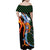 Japanese Asanoha Pattern Family Matching Off Shoulder Maxi Dress and Hawaiian Shirt Sun Flame Slayer Dragon Hinokami Kagura Spirit - Wonder Print Shop