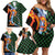 Japanese Asanoha Pattern Family Matching Off Shoulder Short Dress and Hawaiian Shirt Sun Flame Slayer Dragon Hinokami Kagura Spirit - Wonder Print Shop