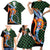 Japanese Asanoha Pattern Family Matching Short Sleeve Bodycon Dress and Hawaiian Shirt Sun Flame Slayer Dragon Hinokami Kagura Spirit - Wonder Print Shop