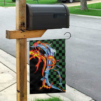 Japanese Asanoha Pattern Garden Flag Sun Flame Slayer Dragon Hinokami Kagura Spirit - Wonder Print Shop