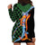 Japanese Asanoha Pattern Hoodie Dress Sun Flame Slayer Dragon Hinokami Kagura Spirit - Wonder Print Shop