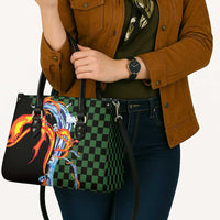 Japanese Asanoha Pattern Leather Bag Sun Flame Slayer Dragon Hinokami Kagura Spirit - Wonder Print Shop