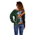 Japanese Asanoha Pattern Off Shoulder Sweater Sun Flame Slayer Dragon Hinokami Kagura Spirit - Wonder Print Shop