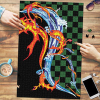 Japanese Asanoha Pattern Puzzle Sun Flame Slayer Dragon Hinokami Kagura Spirit - Wonder Print Shop