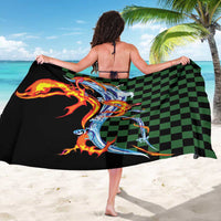 Japanese Asanoha Pattern Sarong Sun Flame Slayer Dragon Hinokami Kagura Spirit - Wonder Print Shop