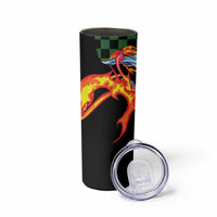 Japanese Asanoha Pattern Skinny Tumbler Sun Flame Slayer Dragon Hinokami Kagura Spirit - Wonder Print Shop