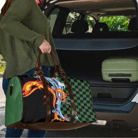Japanese Asanoha Pattern Travel Bag Sun Flame Slayer Dragon Hinokami Kagura Spirit - Wonder Print Shop