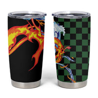 Japanese Asanoha Pattern Tumbler Cup Sun Flame Slayer Dragon Hinokami Kagura Spirit - Wonder Print Shop