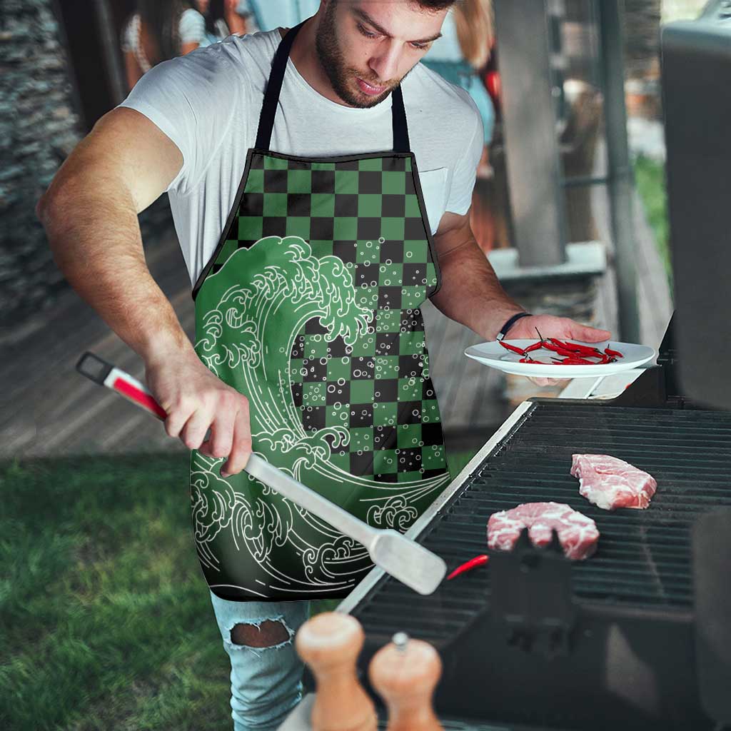 Japanese Asanoha Pattern Apron Water Breathing Slayer Dragon - Wonder Print Shop