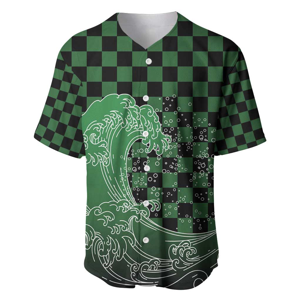Japanese Asanoha Pattern Baseball Jersey Water Breathing Slayer Dragon - Wonder Print Shop