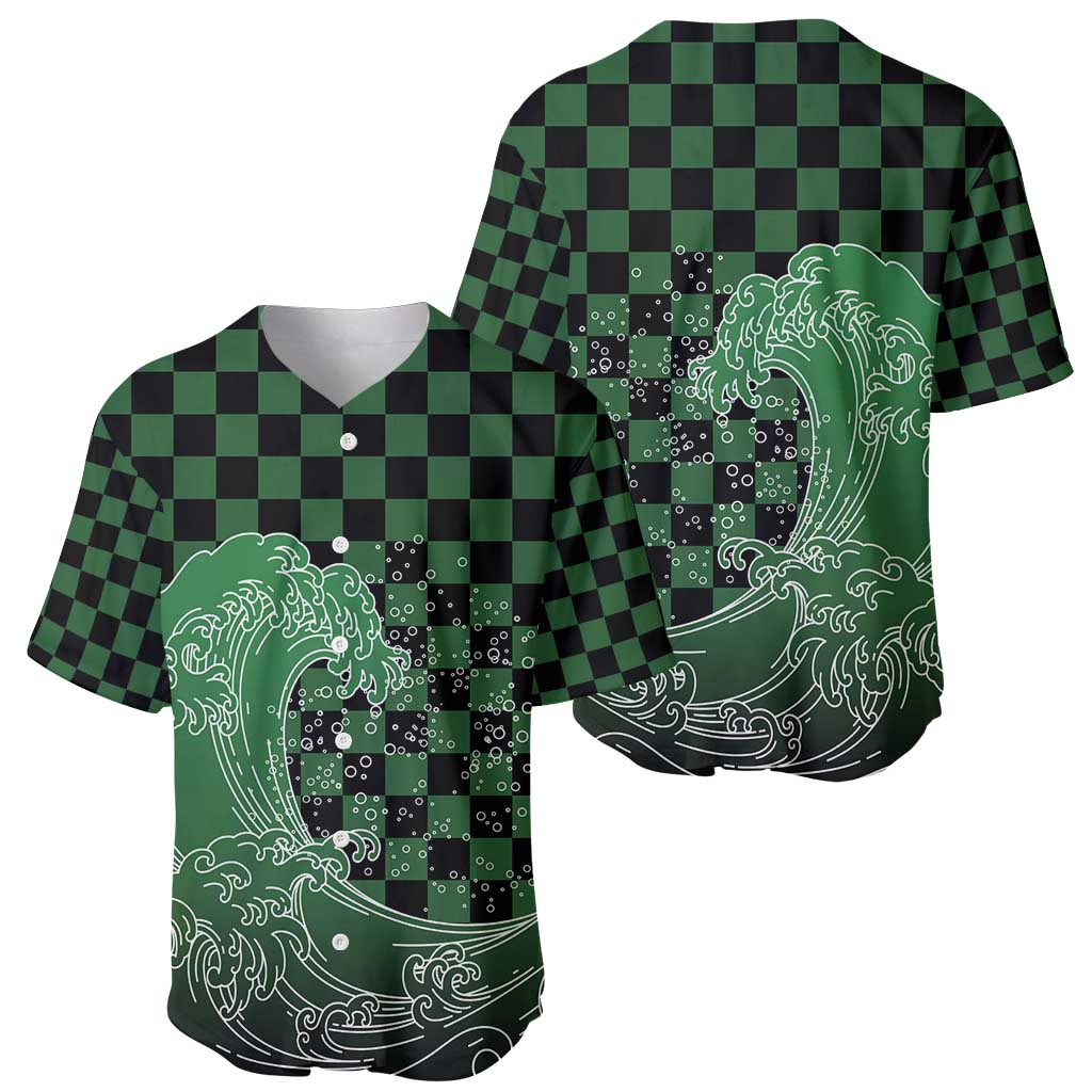 Japanese Asanoha Pattern Baseball Jersey Water Breathing Slayer Dragon - Wonder Print Shop