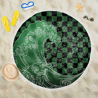 Japanese Asanoha Pattern Beach Blanket Water Breathing Slayer Dragon - Wonder Print Shop