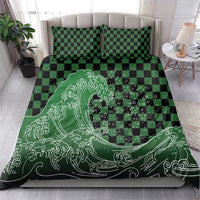 Japanese Asanoha Pattern Bedding Set Water Breathing Slayer Dragon - Wonder Print Shop